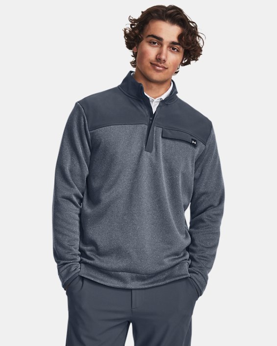 Men's UA Storm SweaterFleece ½ Zip, Gray, pdpMainDesktop image number 0
